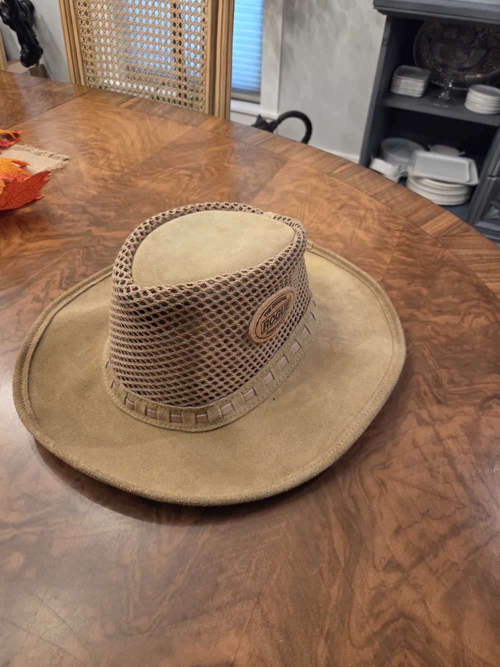 Rogue Tan Suede & Mesh Outback Hat